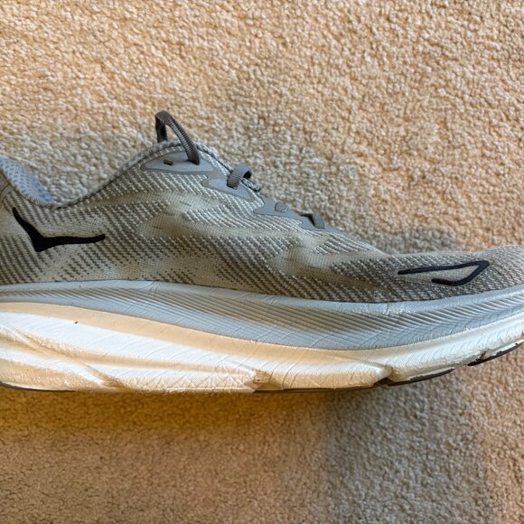 Hoka One One Men's Running Shoes Size 11.5D Gray Black MClifton9 - Picture 6 of 10